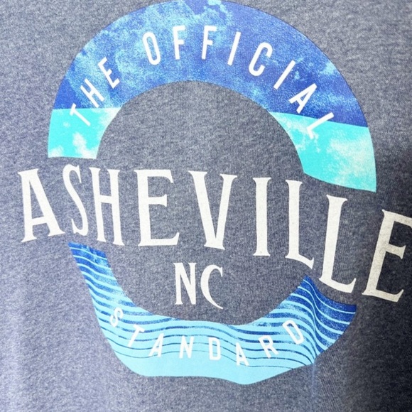 Delta Pro Weight Asheville North Carolina Graphic Long Sleeve Crewneck T-Shirt - Picture 8 of 15